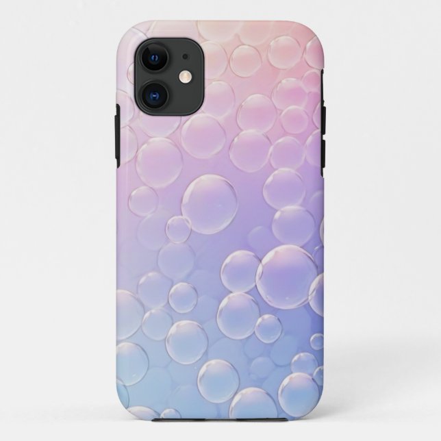 Capa Para iPhone 11 Bolhas de cores moles (Verso)