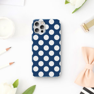 Capa Para iPhone 11 Bolinhas Azuis marinho, Padrão de Bolinhas, Pontos