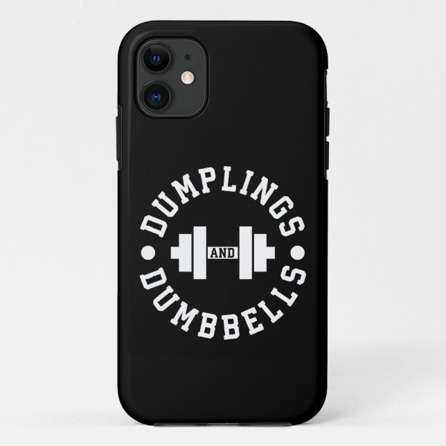 Capa Para iPhone 11 Bolinhas de massa e Dumbbells - aumentando - (Verso)