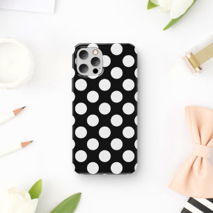 Capa Para iPhone 11 Bolinhas Pretas e Brancas, Padrão de Bolinhas
