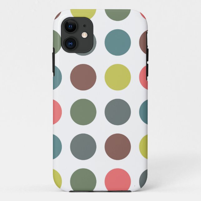 Capa Para iPhone 11 bolinhas retro (Verso)