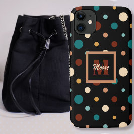 Capa Para iPhone 11 Bolinhas - Vários Tamanhos de Matizes Negras - Som