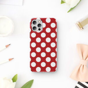Capa Para iPhone 11 Bolinhas Vermelhas, Padrão de Bolinhas, Pontos, Po
