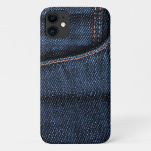 Capa Para iPhone 11 Bolso de Jeans Azuis Nítidos
