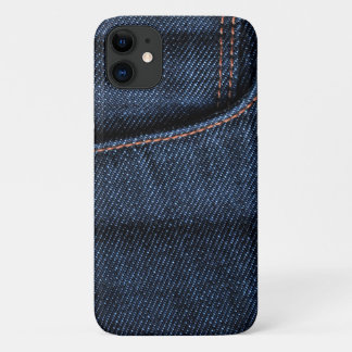 Capa Para iPhone 11 Bolso de Jeans Azuis Nítidos