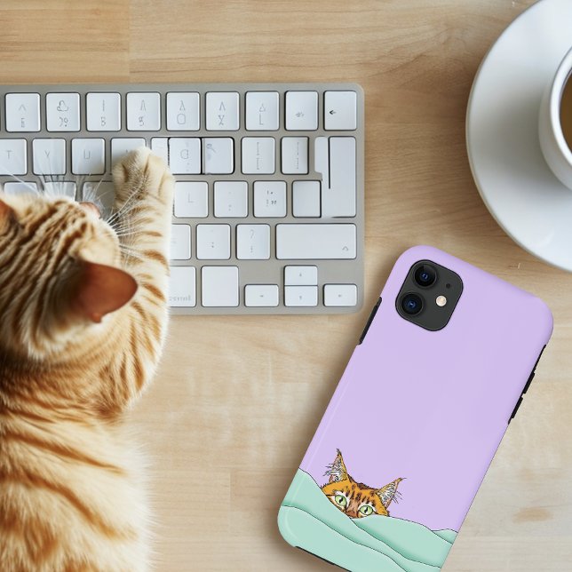 Capa Para iPhone 11 Bom Dia Laranja Gato Engraçado (Criador carregado)
