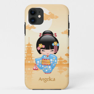 Capa Para iPhone 11 Boneca Maiko Kokeshi - Garota Geisha Japonesa Boni