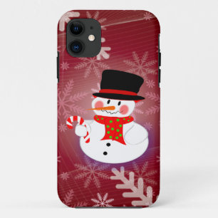 Capa Para iPhone 11 Boneco de neve feliz
