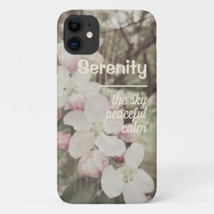 Capa Para iPhone 11 Bonita Cherry Blossoms Nome Personalizado com Sign