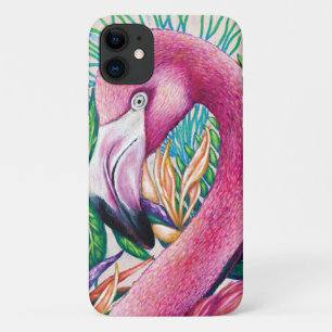 Capa Para iPhone 11 Bonita cor-de-rosa Flamingo IPhone / IPad Case