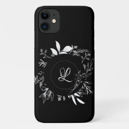 Capa Para iPhone 11 Bonita flor selvagem Doodle Monograma Case-Mate i
