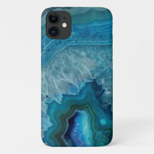 Capa Para iPhone 11 Bonita Pedra Azul De Agato