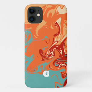 Capa Para iPhone 11 Bonita personalização de Pastel Marbel