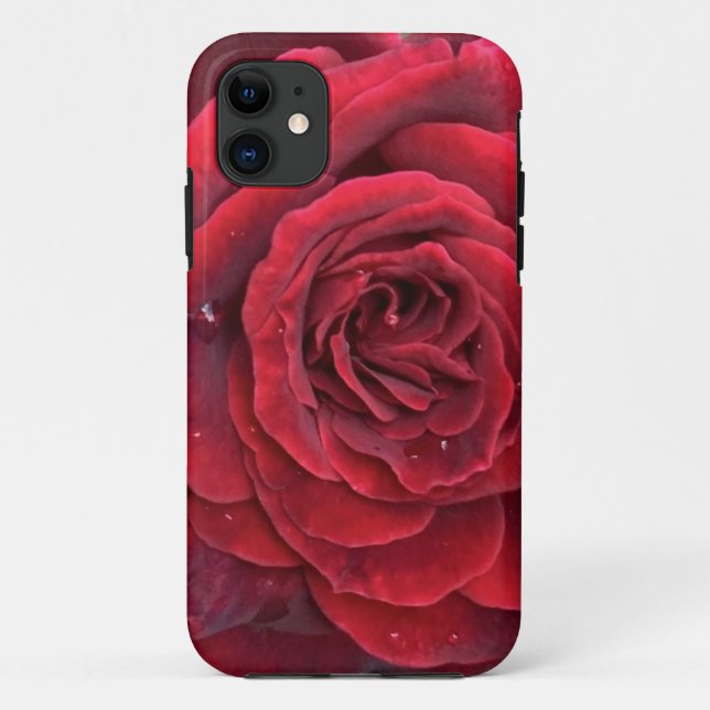 Capa Para iPhone 11 Bonita rosa vermelha iphone 11 case (Verso)