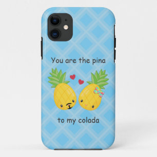 Capa Para iPhone 11 Bonito Abacaxi Tropical Pina Colada Romântica