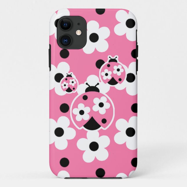 Capa Para iPhone 11 Bonito Como Inseto (Rosa) (Verso)