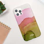Capa Para iPhone 11 Bonito Cor Verde Rosa Cor-de-Água Rosa com Nome<br><div class="desc">Esta capa de telefone divertida apresenta um fundo de aquarela bonito com seu nome em um roteiro de caligrafia moderno. É o caso perfeito para quem quer uma design moderna, mas bonito, que se destaque. Adicione seu nome para personalizar este design. Também faz um maravilhoso presente de aniversário ou feriado...</div>