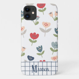 Capa Para iPhone 11 Bonito Floral Farmhouse Na moda