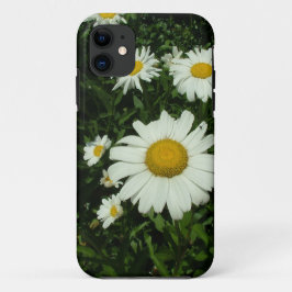 Capa Para iPhone 11 bonito flores de margarida branca.
