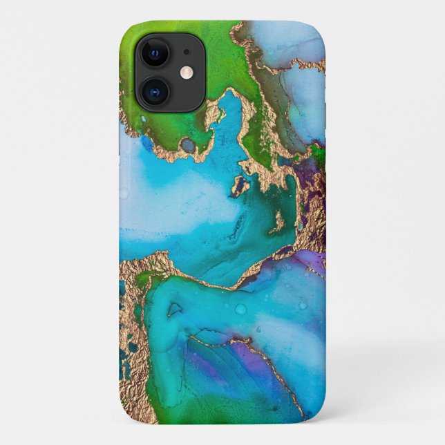 Capa Para iPhone 11 Bonito Jewel Tones Cell Case (Verso)