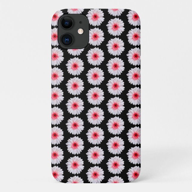 Capa Para iPhone 11 Bonito Pink Gerbera Daisy Pattern (Verso)