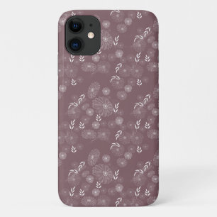 Capa Para iPhone 11 Bonito rabisco de flor selvagem Padrão Case-Mate i