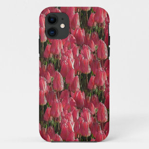 Capa Para iPhone 11 Bonito Tulipas Rosa