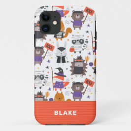 Capa Para iPhone 11 Bons Animais de Halloween Personalizados