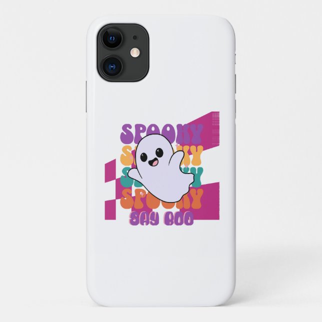 Capa Para iPhone 11 Boo Assustador (Verso)