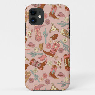 Capa Para iPhone 11 Boots Cowboy Ocidental Boho