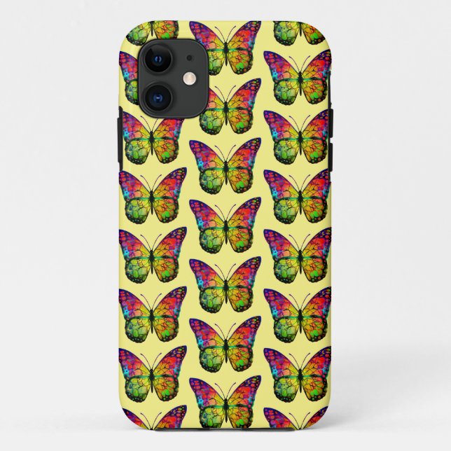 CAPA PARA iPhone 11 BORBOLETA ABSTRATA (Verso)