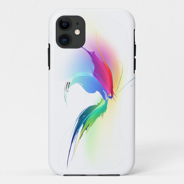 Capa Para iPhone 11 Borboleta abstrato Paint Splatter (Verso)