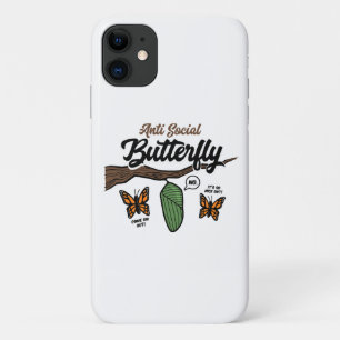Capa Para iPhone 11 Borboleta Anti Social