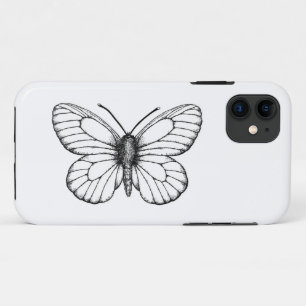 Capa Para iPhone 11 Borboleta branca de veado negro