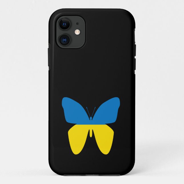 Capa Para iPhone 11 Borboleta da Ucrânia (Verso)