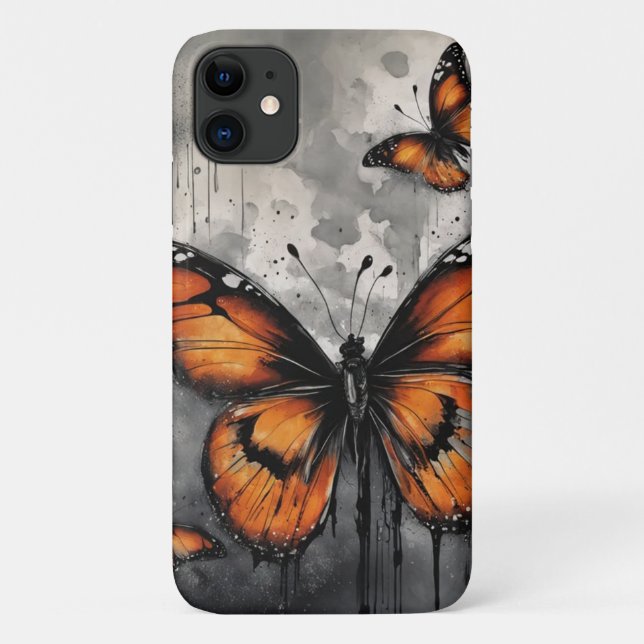 Capa Para iPhone 11 Borboleta Elegante (Verso)