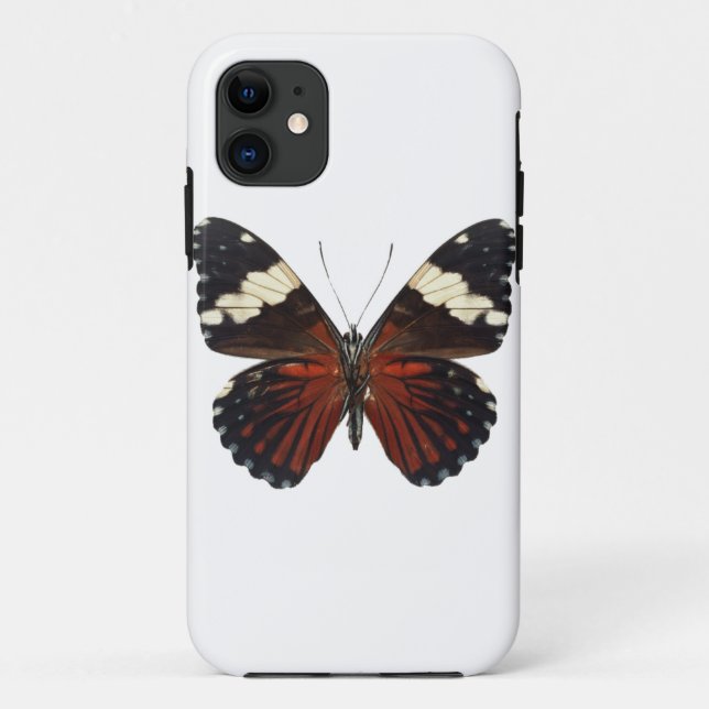 Capa Para iPhone 11 Borboleta marrom em qualquer cor (Verso)