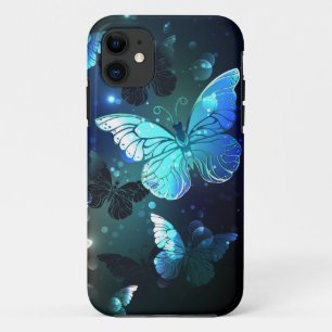 Capa Para iPhone 11 Borboleta Noturna Flutuante