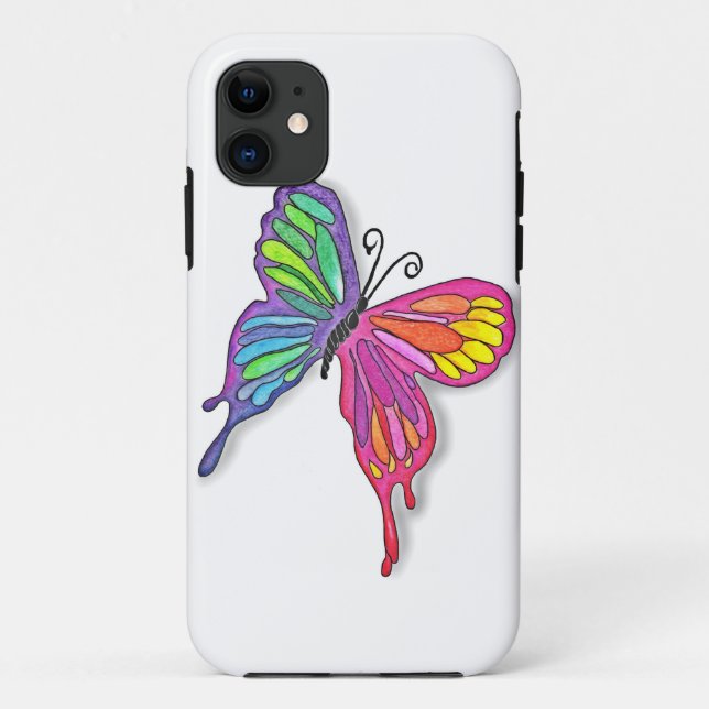 Capa Para iPhone 11 Borboleta Watery (Verso)