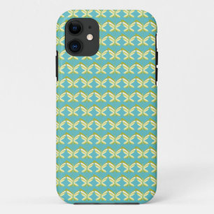 Capa Para iPhone 11 Borboletas amarelas em azul