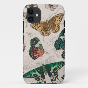Capa Para iPhone 11 Borboletas Antigas de Coleção de Borboletas