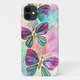 Capa Para iPhone 11 Borboletas Coloridas Bonitas