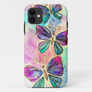Capa Para iPhone 11 Borboletas Coloridas Bonitas Voando - Primavera Jo