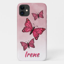 Capa Para iPhone 11 Borboletas cor-de-rosa cor-de-rosa iPhone / iPad c
