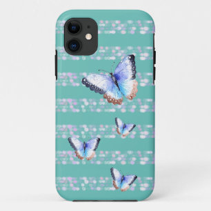 Capa Para iPhone 11 Borboletas de Aquarela na caixa de distribuição 