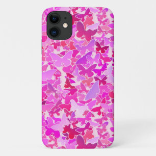 Capa Para iPhone 11 Borboletas, roxo, lavanda, rosa