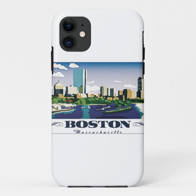 Capa Para iPhone 11 Boston, Massachusetts (Verso)
