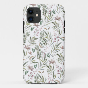 Capa Para iPhone 11 Botânica em Aquarela