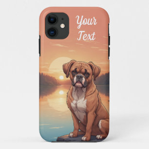Capa Para iPhone 11 Boxer ao lado do lago
