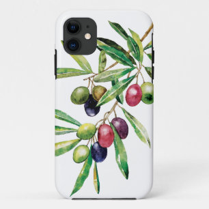 Capa Para iPhone 11 Branch de Oliveiras de Aquarela